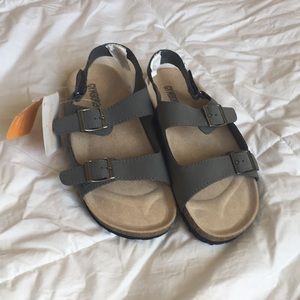 NWT unisex sandals grey